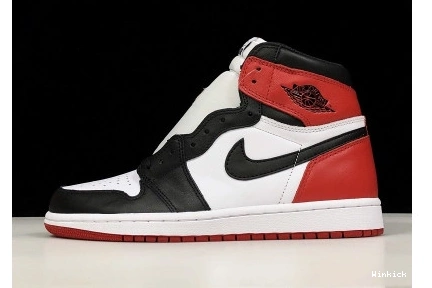 TOE” BLACK-VARSITY JORDAN AIR WHITE  MENS “BLACK OG RED HIGH 1 1008
